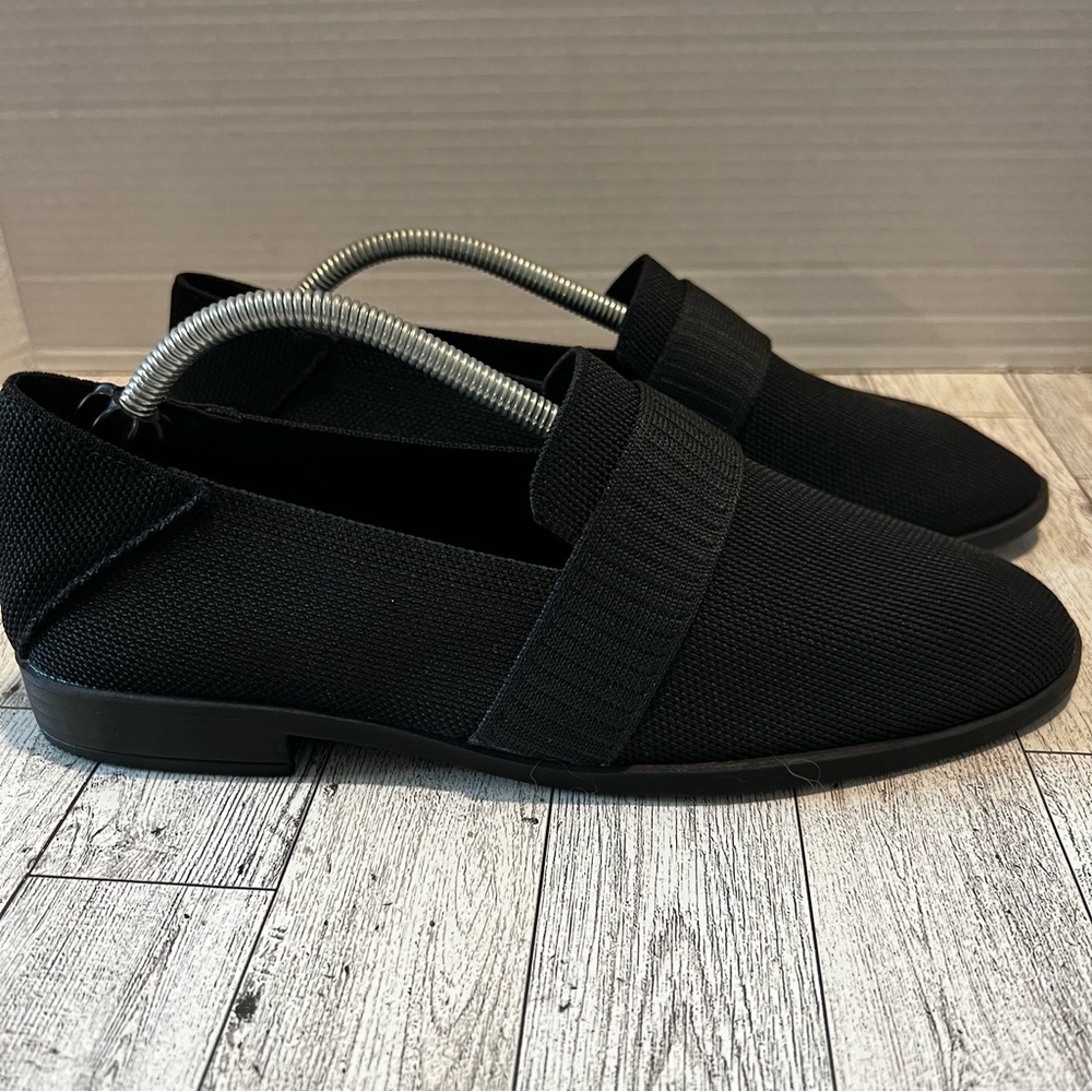 Tahari Women's Mykonos Knit Slip-On Loafers Black Size 7.5M Comfort Vegan